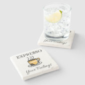 Expresso Uw Gevoelens Leuke Espresso Koffie Stenen Onderzetter (Zijkant)