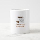 Expresso Yourself – Funny Smiling Coffee Tee Grote Koffiekop (Voorkant)