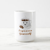 Expresso Yourself – Funny Smiling Coffee Tee Koffiemok (Center)
