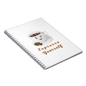 Expresso Yourself – Funny Smiling Coffee Tee Notitieboek (Rechterzijde)