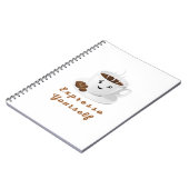 Expresso Yourself – Funny Smiling Coffee Tee Notitieboek (Linkerzijde)