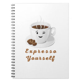 Expresso Yourself – Funny Smiling Coffee Tee Notitieboek