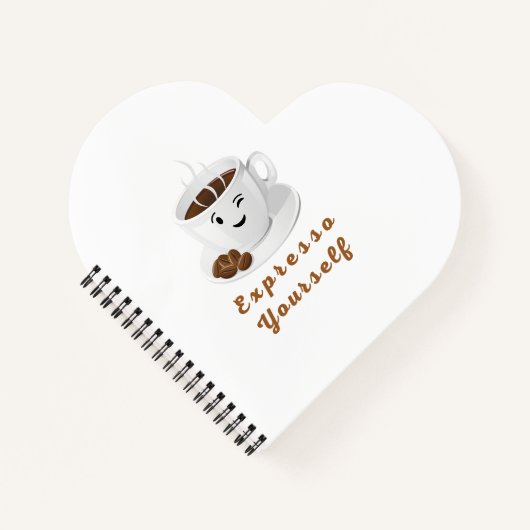 Expresso Yourself – Funny Smiling Coffee Tee Notitieboek (Voorkant)