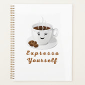 Expresso Yourself – Funny Smiling Coffee Tee Planner (Voorkant)