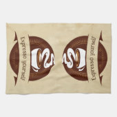 Expresso Yourself Leuke koffie keuken citaten Theedoek (Horizontaal)