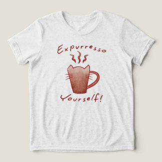 Expurresso jezelf katten en koffie Tri-Blend shirt