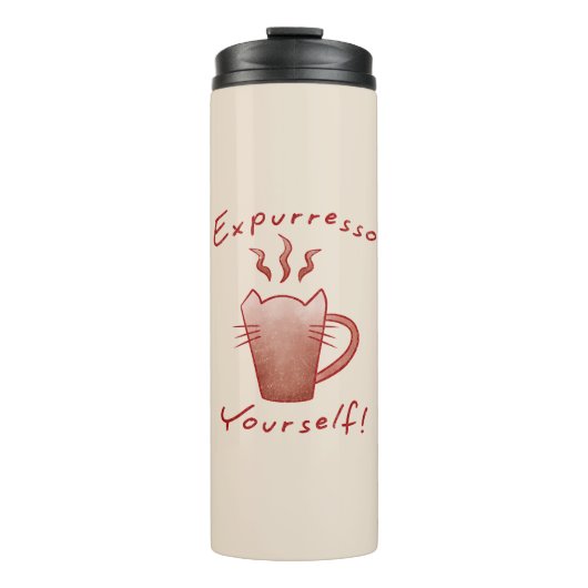 Expurresso uzelf Katten En Koffie Thermosbeker (Voorkant)