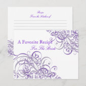Exquise Barok Paarse Vrijgezellenfeest Recept Kaar Briefkaart (Voorkant / Achterkant)