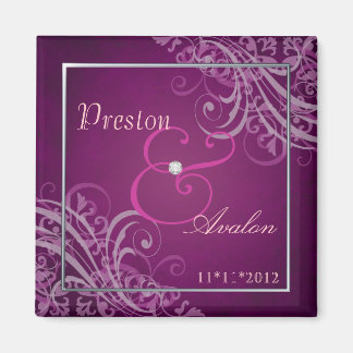 Exquise Barok Roze Save The Date Magnet