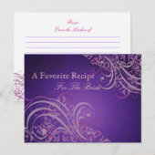 Exquise Barok Roze Vrijgezellenfeest Recept Kaart (Voorkant / Achterkant)