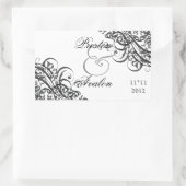Exquise Barok Zwart Save The Date Sticker (Tas)