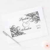 Exquise Barok Zwart Save The Date Sticker (Envelop)