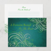 Exquise Barokke Groene Vrijgezellenfeest Recept Ka Briefkaart (Voorkant / Achterkant)