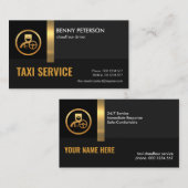 Exquise Black Shade Gold Stripe Chauffeur-driver Visitekaartje (Voorkant / Achterkant)