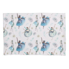 Exquise Blue Ballerinas op Blush Kussensloop