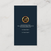 Exquise Blue Suit Gold Waiter Cutlery Visitekaartje (Achterkant)