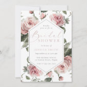 Exquise Blush Bloemen Vrijgezellenfeest Kaart (Voorkant)