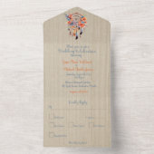 Exquise Boho Dream Catcher Bruiloft Alles In Een All In One Uitnodiging (Binnen)