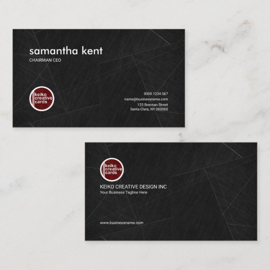 Exquise Charcoal Marble Tile CEO Visitekaartje (Voorkant / Achterkant)