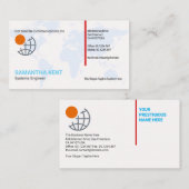 Exquise Concise Blue Atlas Global Visitekaartje (Voorkant / Achterkant)