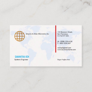 Exquise Concise Blue Atlas Visitekaartje