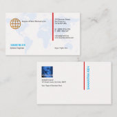 Exquise Concise Blue Atlas Visitekaartje (Voorkant / Achterkant)