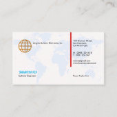 Exquise Concise Blue Atlas Visitekaartje (Voorkant)