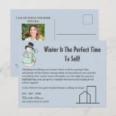 Exquise Design voor Winter Seizoensgebonden Onroer Briefkaart (Voorkant / Achterkant)