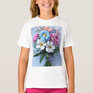 Exquise diamanten boeket: een prachtige bloemenmee t-shirt