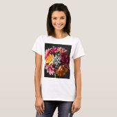 "Exquise Diamond Bouquet: een prachtige bloemenmas T-shirt (Voorkant volledig)