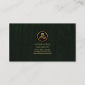 Exquise Emerald Reed Plant Lines Chauffeur Visitekaartje (Achterkant)