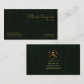 Exquise Emerald Reed Plant Lines Chauffeur Visitekaartje (Voorkant / Achterkant)