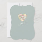 Exquise Foliage Silver Sage Wild Roos Waterverf Kaart (Achterkant)