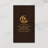 Exquise Gold Building Wood Grain Handyman Visitekaartje (Achterkant)