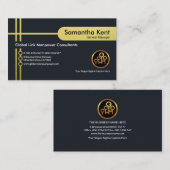 Exquise Gold Crisscross Lines CEO Entrepreneur Visitekaartje (Voorkant / Achterkant)