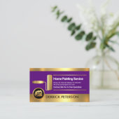 Exquise Gold Stripes Roller Paint Penseel verven Visitekaartje (Staand voorkant)