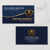 Exquise Gold Wave Blue Layers Chauffeur-driver Visitekaartje (Voorkant / Achterkant)