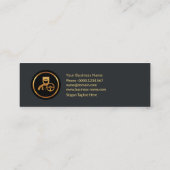 Exquise Gold Wave Red Grunge Chauffeur Mini Visitekaartje (Achterkant)