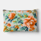 Exquise Gouden Bloemen en Blauw, Groen Bladeren Etui (Achterkant)