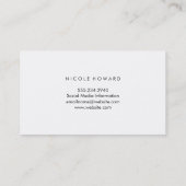 Exquise gouden lijnen zwart visitekaartje (Achterkant)