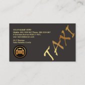 Exquise Grey Gold Taxi Signage Taxi Driver Visitekaartje (Achterkant)