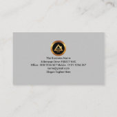 Exquise Grey Marble Texture Building Contractor Visitekaartje (Achterkant)