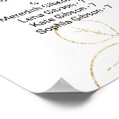 Exquise Herfst Floral Alfabetical Seating Chart Poster (Hoek)