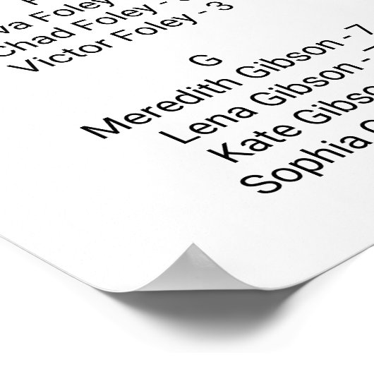 Exquise Herfst Floral Alfabetical Seating Chart Poster (Hoek)