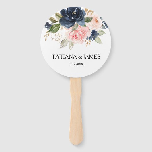 Exquise Herfst Floral Wedding Handwaaier (Voorkant)