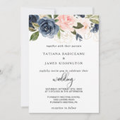 Exquise Herfst Floral Wedding Kaart (Voorkant)