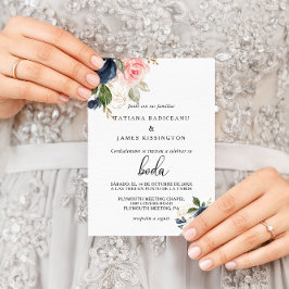 Exquise Herfst Floral Wedding Kaart