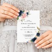 Exquise Herfst Floral Wedding Kaart