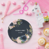 Exquise Herfst Floral Wedding Papieren Bordje (Feest)