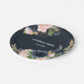 Exquise Herfst Floral Wedding Papieren Bordje (Gekanteld)